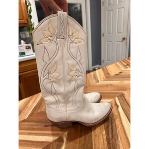 Vintage Dan Post Women's Cowboy Boots‎ White